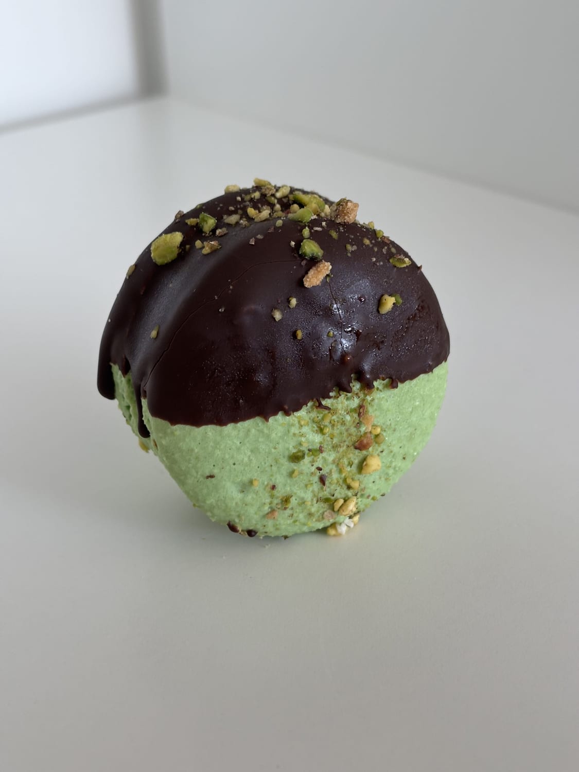Pistachio Chocolate Dome — handmade dessert from Yummy Place, Sault Ste. Marie